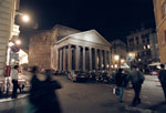Beeld van de Piazza Rotondo met het Pantheon in Rome.