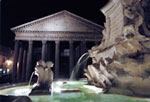 Beeld van de Piazza Rotondo met het Pantheon in Rome